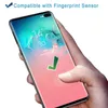 Cola de borda Protetores de tela curvos 3D para Samsung S S22 S21 20 Ultra Note 20 10 S10 Plus S10E Caso Friended Gass Desbloquear impressão digital com Hole High Sensition
