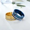 Klassieke Spanje Bijbel Schrift Cross Paar Ringen met Crystal Religion Verse Rvs Vinger Ring voor Mannen Dames Mode Geloof Sieraden