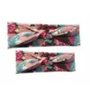 Girl Baby Parent-child Floral Printing Turban Twist Headband Head Wrap Twisted Knot Soft Hair Band Headbands Headwrap 6style RRA2220