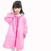 Barn Eva Rainwear Hooded Boys Girls Vattentät Raincoat Barn Utomhus Torka Vandring Rainwear With Reflective Stripe