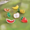 Pastèque Kiwi fraise Orange banane pomme ananas dessin animé fruits mode broches pour femmes et enfants