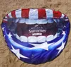 Oregelbunden strandhandduk Amerikanska flaggan Handdukar Fotboll filt 155cm Sommardjur Fruktform Wrap Scarf Tjock Yoga Mat GGA1992