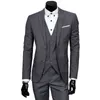 JacketPantVest Luxury Men Wedding Suit Uomo 3 pezzi Blazer Slim Fit Abiti per uomo Costume Business Formal Party Vest Set