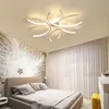 Modern 3C LED-taklampor Aluminiumvåg Vit yta Monterad Luster Avize Lighting 110V-220V för sovrummet vardagsrum236m
