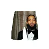 Nipsey Hussle para hombre Pantalones cortos pantalones de la playa de secado rápido 3D Printed Quinta pantalones de la manera floja Ropa para Hombres Plus Tamaño 6XL