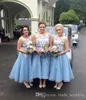 2019 Tanie Popularne Krótki Druhna Dress Koronki Kraj Plaża Garden Formalne Wedding Party Guest Maid of Honor Gown Plus Size Custom Made