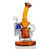 Buée base Bong Feb Egg Perc Verre Pièce d'eau Recycler Verre Verre Bubbler Perc 2 Fonction Pièces d'huile Fumer Pipes avec Catcher de cendres