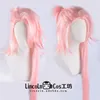 Parrucca per capelli cosplay rosa lunga Touken Ranbu The Sword Dance Souza Samonji da 100 cm