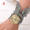 Relojes Bonitos relojes de pulsera de tela con flores para mujer, relojes de vestir dorados a la moda para mujer, reloj de tela de alta calidad, reloj de vestir para chicas dulces