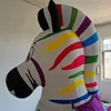 Traje inflável do cavalo da zebra por atacado com pelúcia curta para a decoração do terno dos infláveis do evento da fase da festa