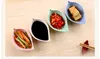 Creative Leaves Wheat Straw Soy Sauce Dish Rice Bowl Sub Plate Japanese kitchen Tableware Food Container