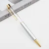 Metal hollow rod DIY ballpoint pen can be filled to make crystal Diamond quicksand gold foil pen DIY ballpoint Pens