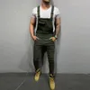 Mens Jeans Overall Jumpsuit Pocket Streetwear Overall Suspender Pants Casual Overalls Dungarees Playsuit Pants Jeans Feminino