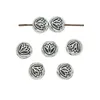 300cs tibetansk silver lotus blomma lösa pärlor spacer pärlor för smycken gör hantverk fynd 8mm