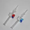 narguilés Kits de nectar de verre de 7,5 pouces avec embouts de quartz de 10 mm 14 mm Keck Clip 5 ml Kit de nector de récupérateur de récipient en silicone pour fumer