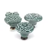 Cute Children Bedroom Porcelain Knobs Dark Green Knob Drawer Dresser Kitchen Cabinet Pulls Handles Ceramic Funiture handware