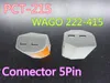 30PCS /ロットPCT-215 PCT215 WAGO 222-415ユニバーサルコンパクトワイヤーワイヤー5ピンコネクタコンダクタ端子ブロックLEVE