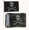 100PC / LODSKULL OCH CROSS CROSBONES JOLLY ROGER PIRATES Hand flagga 21x14cm