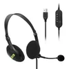 USB -headset med mikrofonbrus som avbryter dator PC -headset Lätt trådbundna hörlurar för PC/Laptop/Mac/School/Kids/Call Center