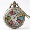 Glaskasten Taschenuhr Halskette Männer Frauen Steampunk Kette Uhren Vintage Römische Ziffern Quarz FOB Watch