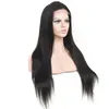 Перуанские человеческие волосы 4х4 кружевные парик Прямой натуральный цвет регулируемые ремни четыре на четыре кружевные передние парики 10-28 дюйма