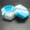 5pcslot 26 ml hexagon med bi blandad färg silikonbehållare för dabs rundform silikonbehållare vax silikon burkar dab co1622220