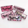 Glitter Leopar Kirpik Doğal 3D 5D Vizon Yanlış Eyelashes Özel Lash Kutusu için Kutusu ambalaj yazdır