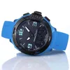 Tacle t race tactile t081 altimeter boussin chrono quartz bracelet en caoutchouc noir fermoir fermoir homme verdure montre wristwatche2316534