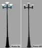15W 3 heads Outdoor Solar LED Street Light,dusk to dawn for Patio, Post Light, Garden,parthway,planter 2.5M high