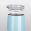 Amazon hot sell custom 12oz wine tumbler stainless steel double wall vacuum insulated wine mug u shape stemless wine glass with lid