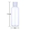 Bouteille vide en plastique transparent avec capuchon rabattable, petites bouteilles de voyage, conteneurs de stockage pour échantillons cosmétiques, Lotion, Gel douche