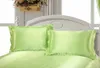 ساتان حرير الفراش مجموعة الملكة الحجم الفاخر ناعم 3D حاف غطاء الملك الأرجواني المنسوجات توين توين سرير سرير مع وسادة 204n