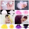 Nyfödd Tutu Dress Designer Toddler Tutu Skirt Headband 2PCS Sats Baby Girl Clothes Photo Kids Kläder 7 Design Valfri DHW2212