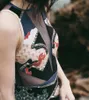 Seksi Kadın Iç Çamaşırı Çiçek Mayolar Yeni Kadın Renkli Külot Mesh Mayo Moda Baskı Bikini Mayo