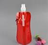 Foldable water bag 480ml portable water bag outdoor soport colorful folding sports bags drinkware bottle bag