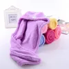 Magic Quick Dry Hair Microfiber Towel Soft Shower Caps Towel Drying Comfortable Turban Wrap Hat Caps Spa Bathing Caps 6 Colors DH0446