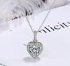 Zirkoon ketting vrouwen hartvormige volledige diamant korte sleutelbeen ketting eenvoudige temperament netto rode ins liefde hanger WY384