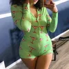 Kvinnor som kör uppsättningar underkläder sexig bodysuit kort jumpsuit sömnkläder djurtryck sexiga onesie onsie för vuxna underkläder pijama muje6944299