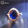 우아한 사파이어 링 10 * 12mm 중국 사파이어 광산 Solid 925 Silvr Gemstone 쥬얼리