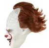 Maschera in silicone Movie Stephen King's It 2 Joker Pennywise Mask Full Face Horror Clown Latex Halloween Party Orribile Cosplay Maschere di scena