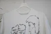 Мужские футболки мужские дизайнерские футболки Peter DO Портрет ручной роспись граффити с коротким рукавом ретро мода High Street Curry Crew шеи S-XL