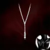 Bling Crystal Bridal Ювелирные Изделия Набор Серебристые Ожерелье Серьги Алмазные Серьги Свадебные Ювелирные Изделия Для Невесты Невестые Женские Аксессуары