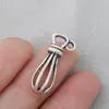 Whole Alloy Antique Silver Plated Daily Use Egg Beater Utensil Charms For Cooks and Chefs 824mm 100pcs AAC12538975618
