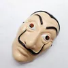 La Casa De Papel Full Face Mask plastic Salvador Dali Costume Movie Mask For Realistic Halloween