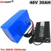 Аккумулятор 26650 48V 30Ah E-bike Литиевая батарея для Bafang BBSHD 1000W Motor 48V Электрический велосипед + 5A Зарядное устройство