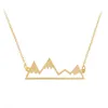 Designer de collier de montagne Minimaliste Top Pendentif Montagne Enneigée Randonnée En Plein Air Voyage Bijoux Escalade Cadeaux 3 Couleurs Chaînes Colliers