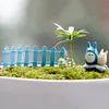 Mini cerca pequena barreira de madeira resina artesanato em miniatura fada jardim cerca decoração cercas em miniatura para gardens1806129