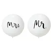 Mr Mrs Balloon Large 36inch Round Latex Balloon Valentine Day Wedding Bachelorette Party Decor Supplies QW9552