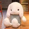 Dorimytrader coelho bonito brinquedo de pelúcia lop coelho camisola boneca coelho branco crianças boneca presente de aniversário da menina 39 polegada 100 cm DY50646