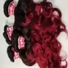 Vågig Straight Natural Virgin Brazilian Ombre Mänsklig Hårväv Billigaste Försäljningspris 15PCS / Lot 2021 Bulk Erbjudanden